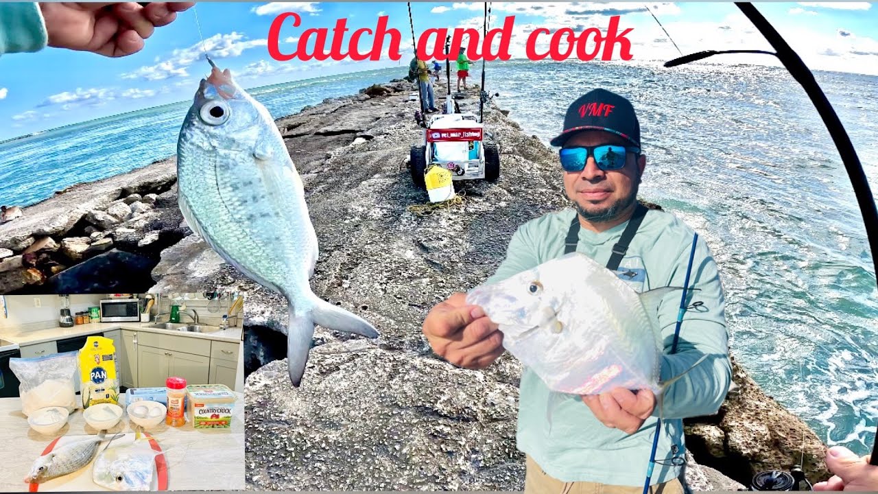 Fishing for food / Catch and cook Venezuelan style filet / PB mojarra / moon fish / snook / mutton