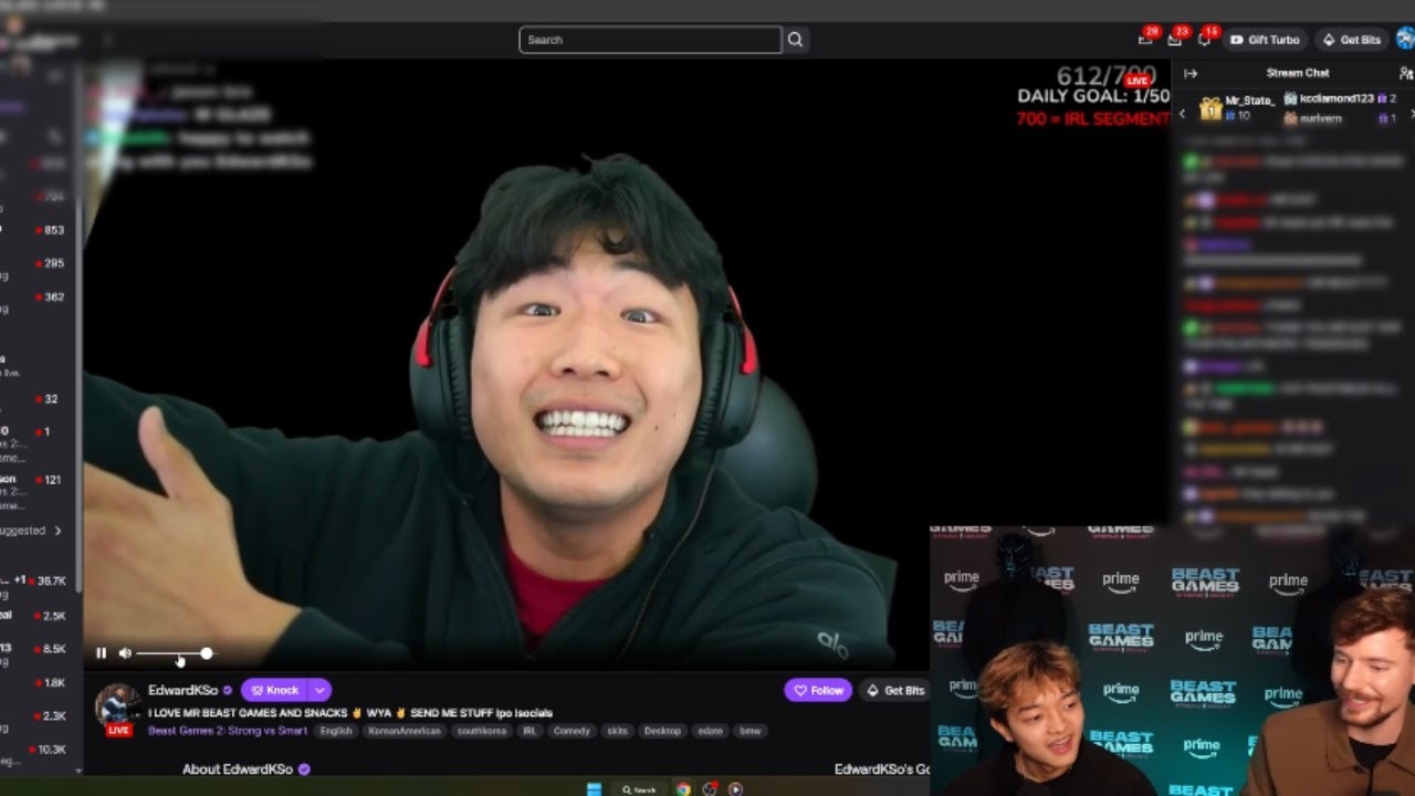 Джейсон и MrBeast дарят Эдварду 1 подписку на Twitch!