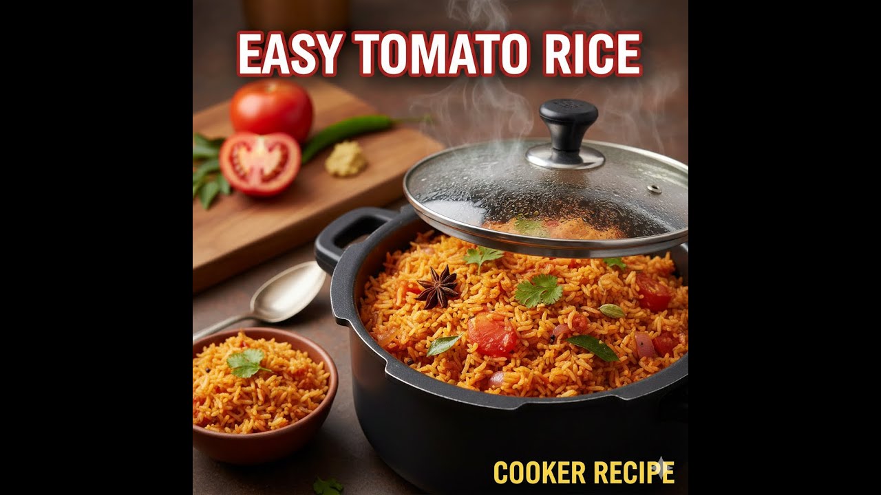 Tomato Biryani (also known as Thakkali Biryani) is a tangy, one-pot South Indian dish