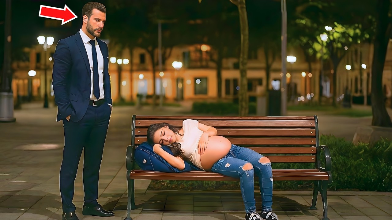 Expulsada De Casa Por Estar Embarazada, Duerme En Una Plaza... Un Millonario La Ve Y Lo Cambia Todo.