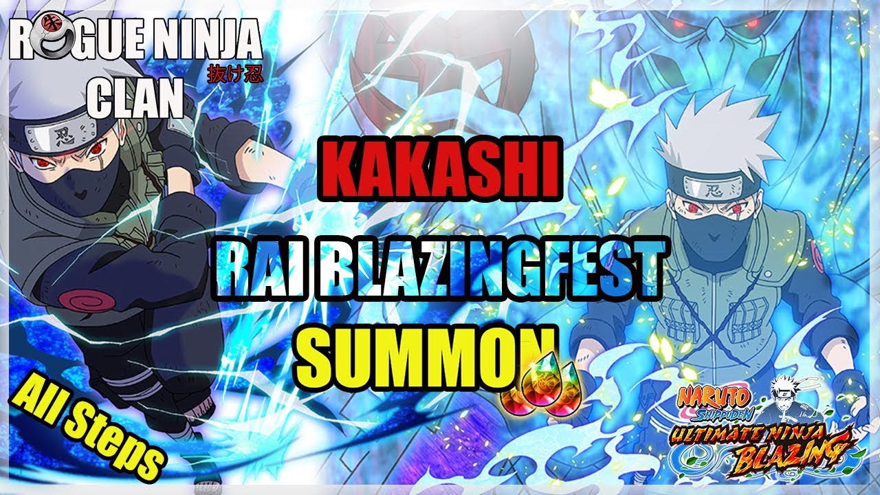 SEARCH FOR KAKASHI! Rai Blazingfest Summoning |Naruto Ultimate Ninja Blazing|