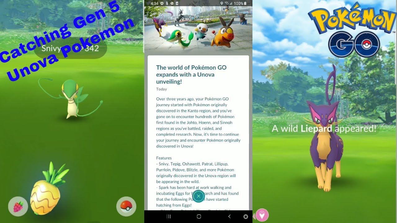 Pokemon Go Gen 5 Catching Unova region Pokemon!