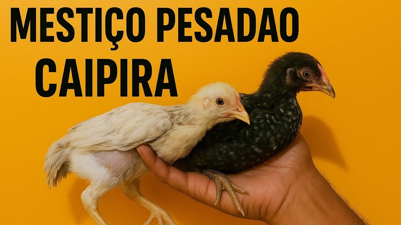 Criação de Galinha Caipira Mestiço PESADÃO Com Índio Gigante / Nasceu Vários PINTINHO 