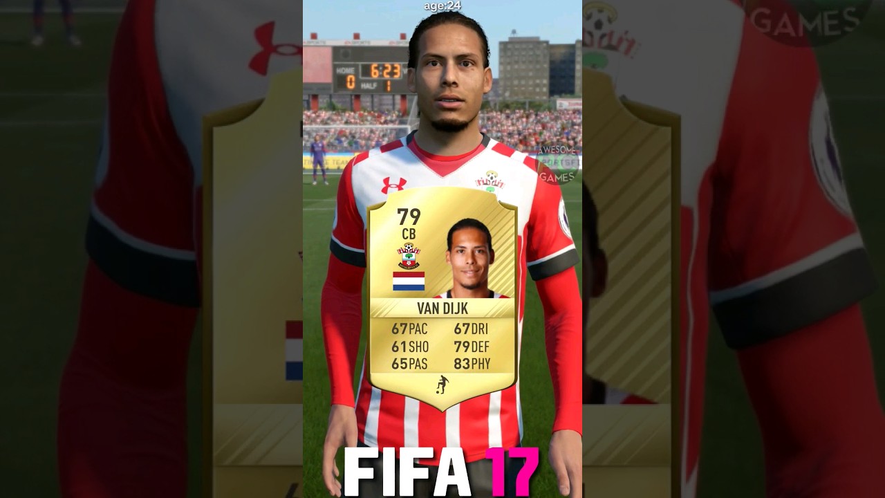 Virgil van Dijk FIFA evolution (13-24) #shorts #eafc24 #fc24 #fifa #vvd #vandijk #liverpool