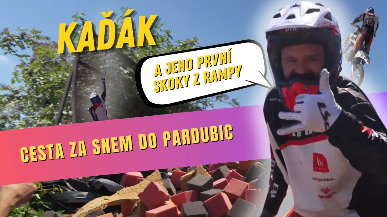 🔥 Kaďák a jeho první skoky z rampy! 🚀 Cesta za snem do Pardubic