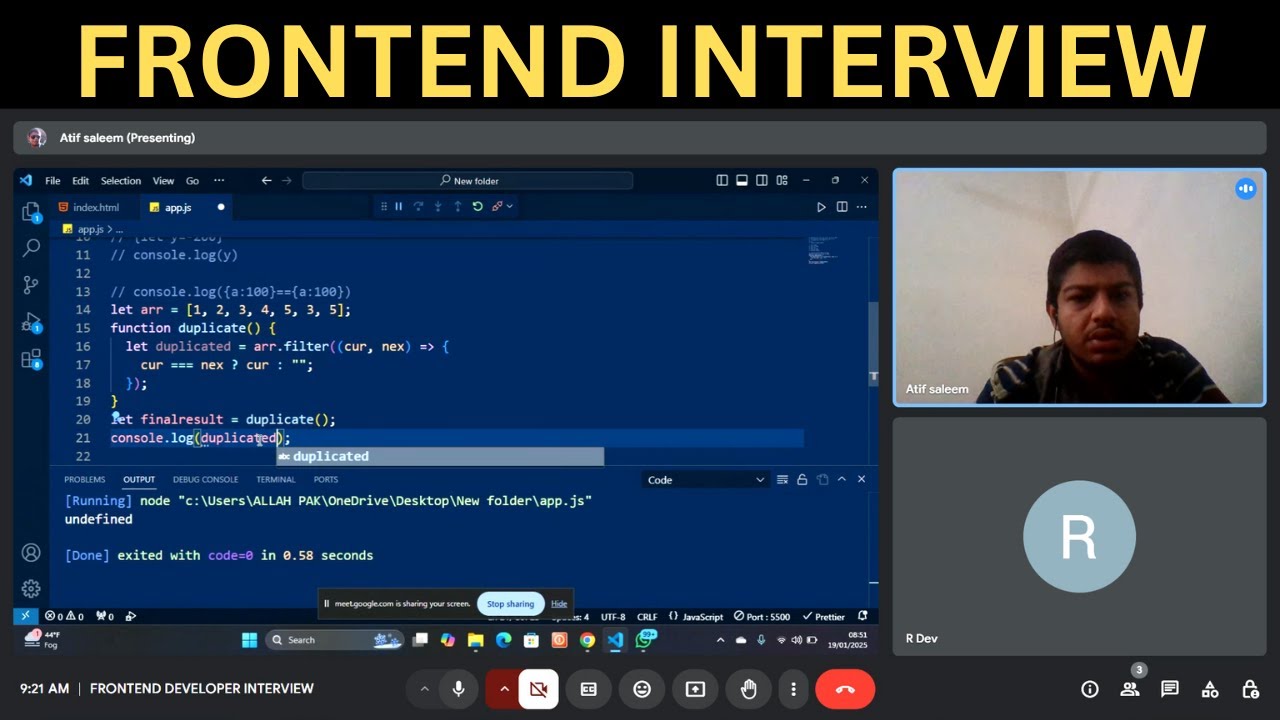 𝐅𝐑𝐄𝐒𝐇𝐄𝐑'𝐒 𝐅𝐫𝐨𝐧𝐭𝐞𝐧𝐝 𝐃𝐞𝐯𝐞𝐥𝐨𝐩𝐞𝐫 𝐈𝐧𝐭𝐞𝐫𝐯𝐢𝐞𝐰 𝐍𝐨 - 𝟔𝟓 | 𝐉𝐚𝐯𝐚𝐬𝐜𝐫𝐢𝐩𝐭, 𝐇𝐓𝐌𝐋, 𝐂𝐒𝐒