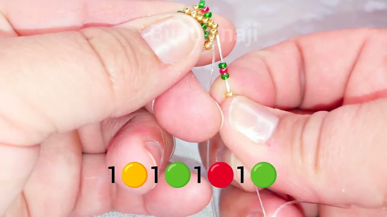 Anello fai da te, con elastico e perline 11/0 