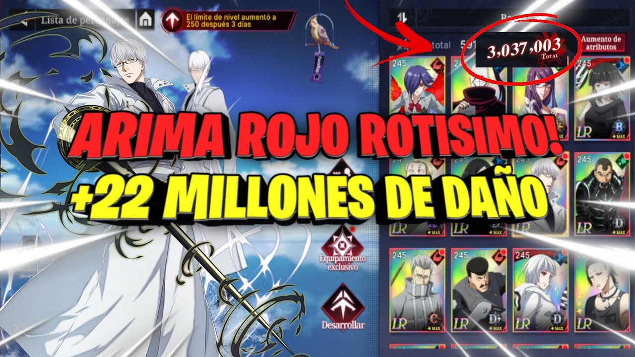 🔥ARIMA ROJO +22M DE DAÑO DESTROZAA!! ⛓️⛓️TOKYO GHOUL BREAK THE CHAINS⛓️⛓️