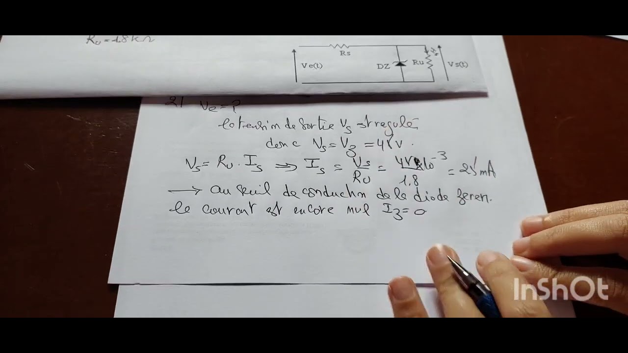TD sur les diodes Zener, exercice diode zener,  ELN, Electronique Fondamentale 1, L2