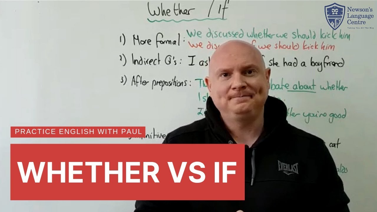 WHETHER vs IF - Practice English with Paul