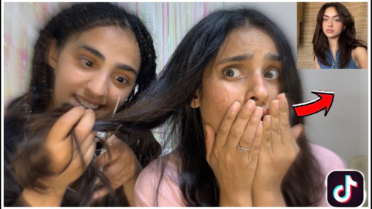 قصت اختي الصغيرة شعري مثل مشاهير التيك توك |ندمت 🥲