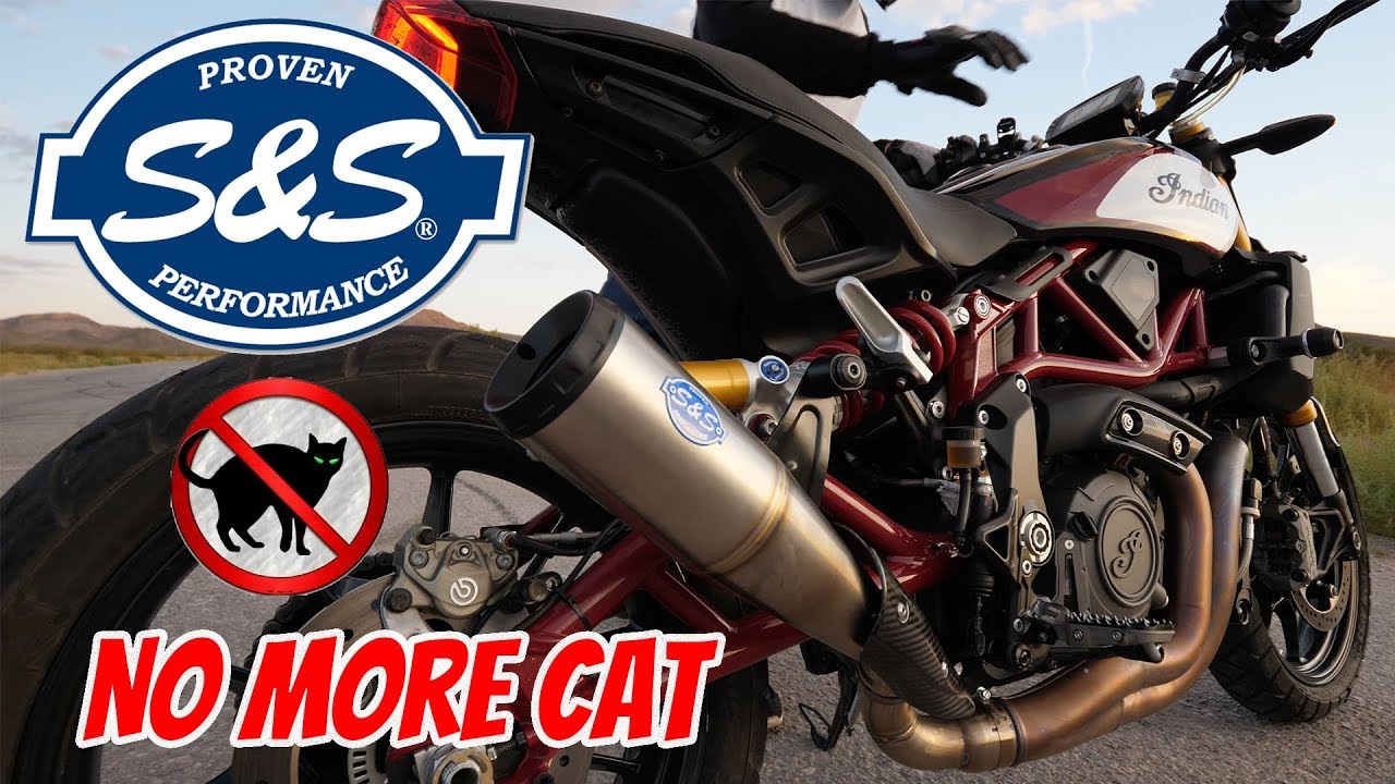 INDIAN FTR1200 S&S GRAND NATIONAL EXHAUST W/ CAT DELETE