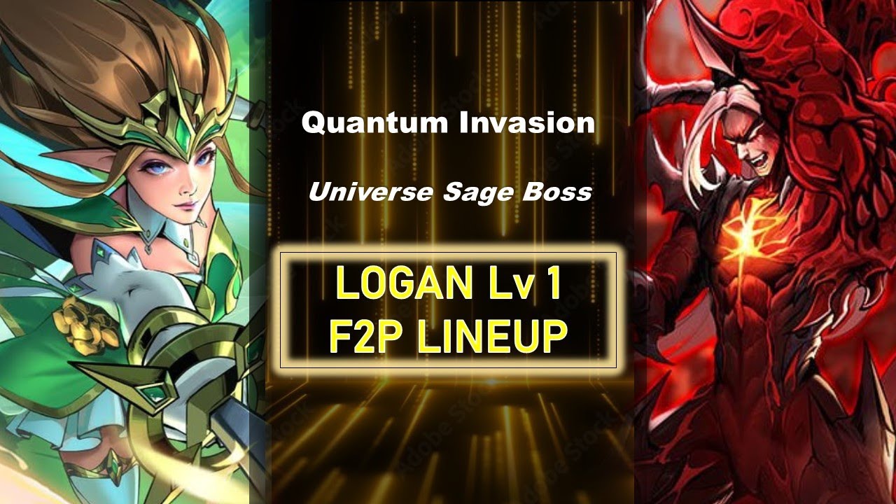X Hero Epic Heroes F2P LOGAN LV 1 + TOKO Quantum Invasion Universe Sage Boss Easy 150000M+ Damage