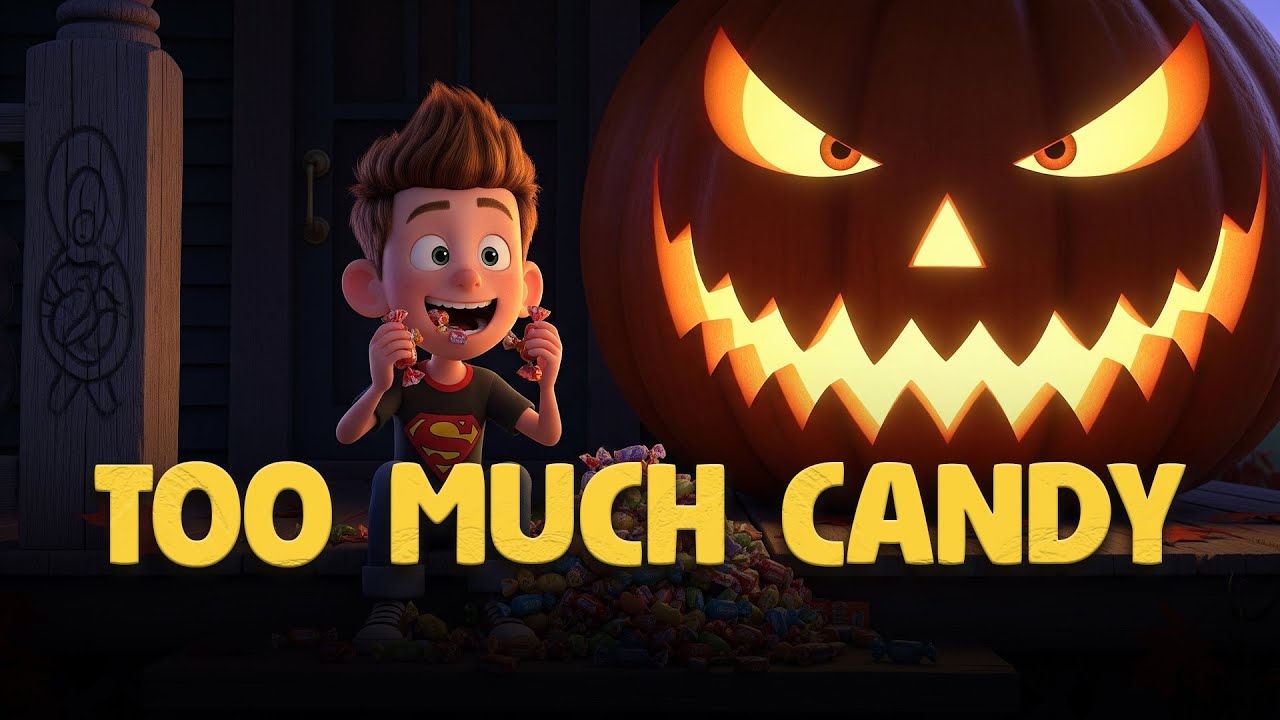 Te veel snoep - Een lief Halloween-verhaaltje voor het slapengaan voor kinderen