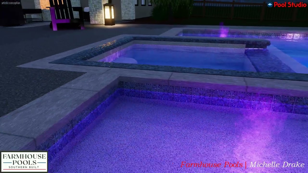 Stunning pool and spa with views of the horses Version 2