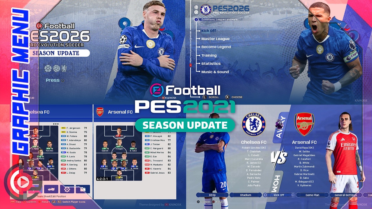 SPFootball Life | PES 2021 [PC] - Chelsea 25/26 Next-Gen Menu