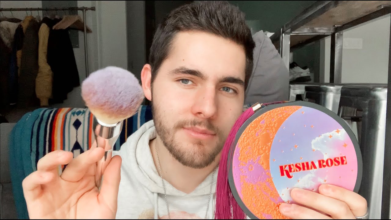 Best Friend Does Your Makeup For A Date | ASMR Role-play | Kesha Rose Pallete