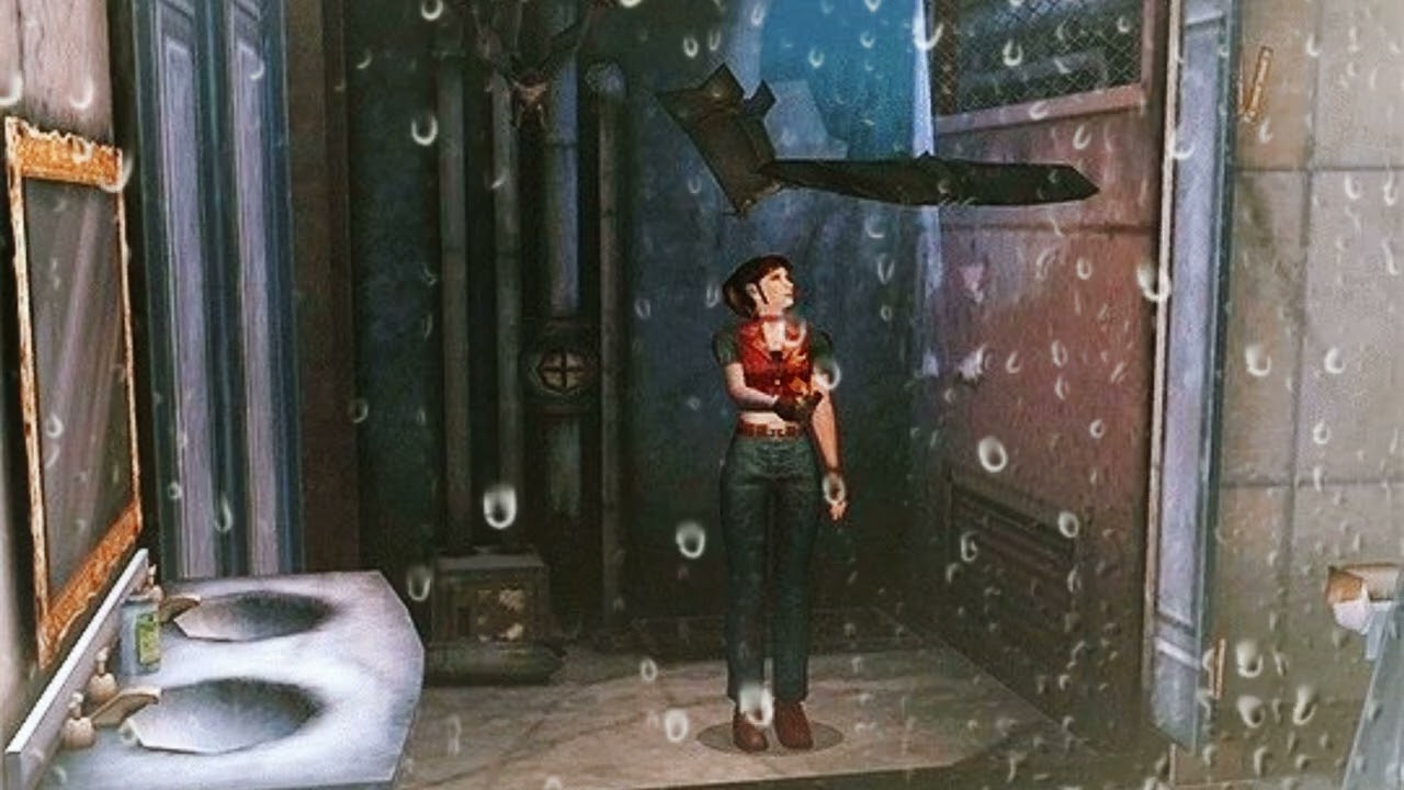 Resident Evil Code Veronica Slowed Save Room Music With Rain & Thunder Sounds. Ambient & Relaxing
