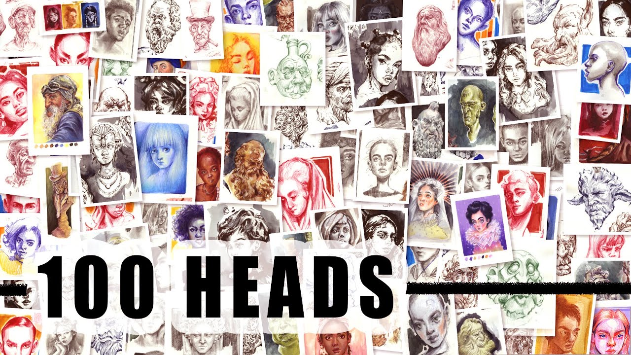 100 голов за 10 дней — советы и мысли о портретах #100HeadsChallenge #Meds100Heads