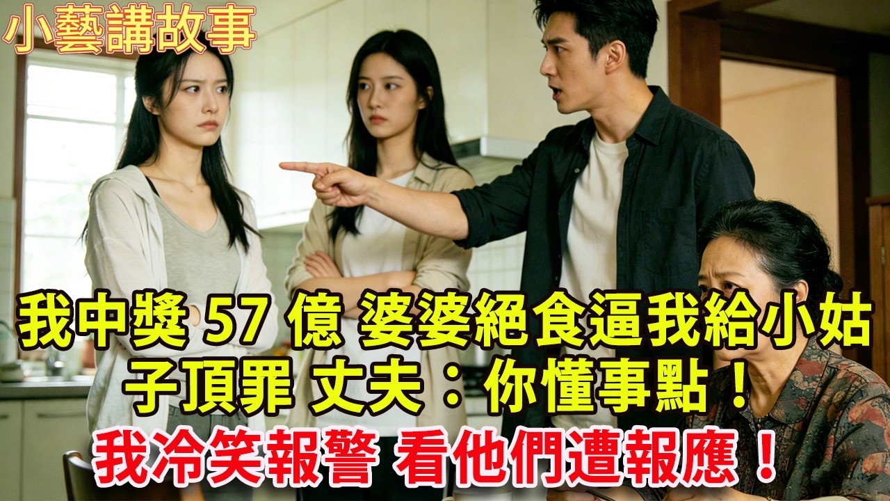 我中獎57億 婆婆絕食逼我給小姑子頂罪 丈夫：你懂事點！ 我冷笑報警 看著他們遭受報應！！！#人生感悟 #健康 #情感故事 #婚姻經營 #老年生活 #家庭 #故事
