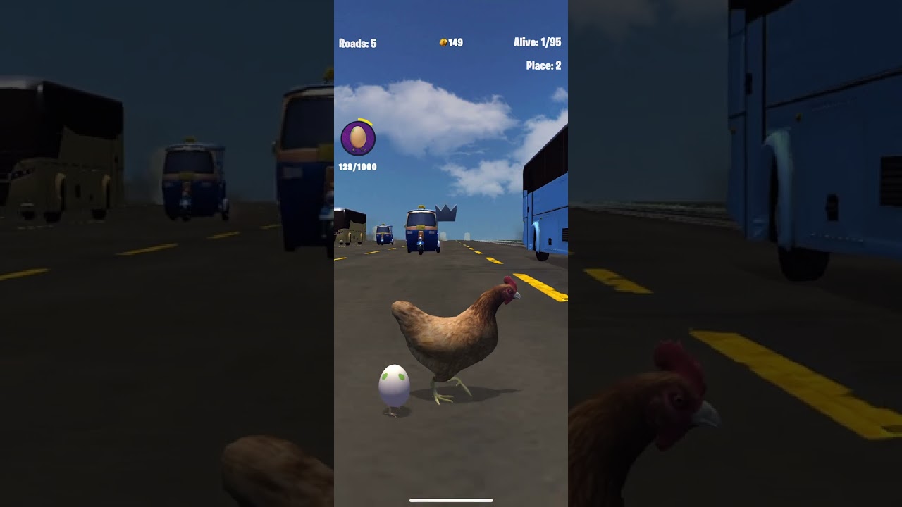 Chicken Crossing The Road (Game Name: Chicken Challenge 3D Royale)