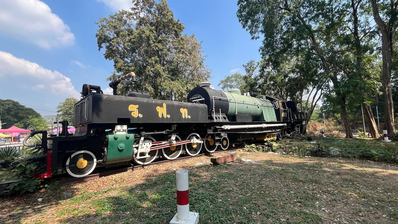 พาชมรถจักรไอน้ำการัตต์ 457 ที่สถานีรถไฟกาญจบุรี ตำนานที่ เคย อยู่เเขวงเเก่งคอย