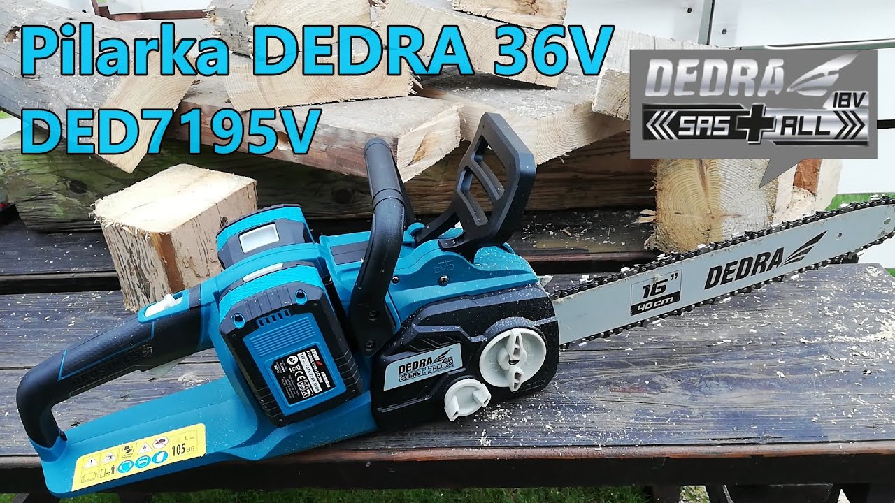 PIŁA ŁAŃCUCHOWA DEDRA DED7195V 36V brushless motor (do ogrodu, na działkę, warsztatu, budowę)