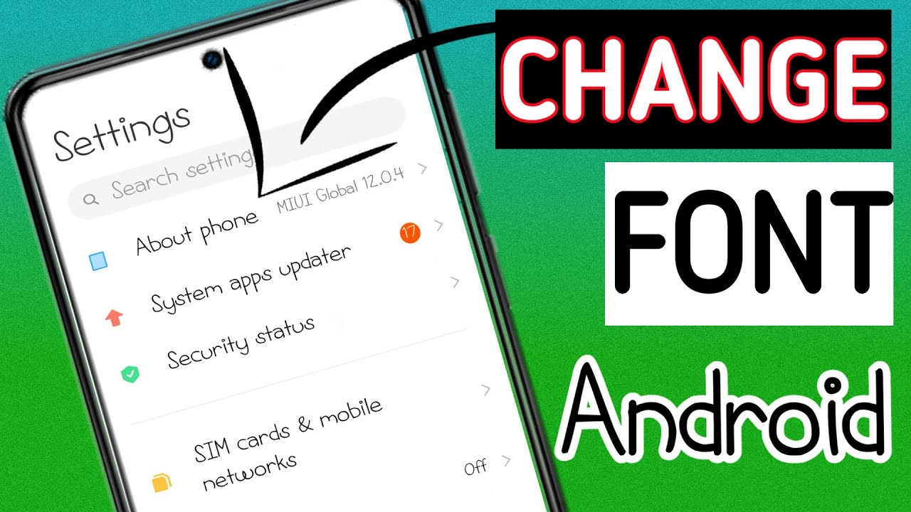 How To Change Font Style In Andriod  || MIUI 12 || Without App || Hindi