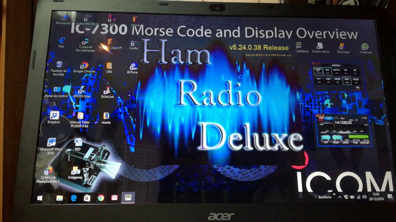 IC-7300 + Han Radio Deluxe, en Español