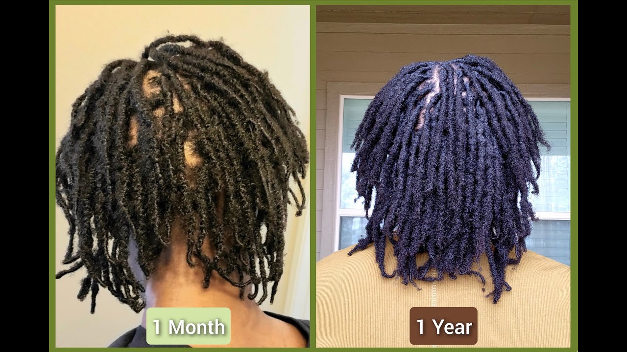 1 year visual loc journey | fine, low density 4C hair | two strand twists