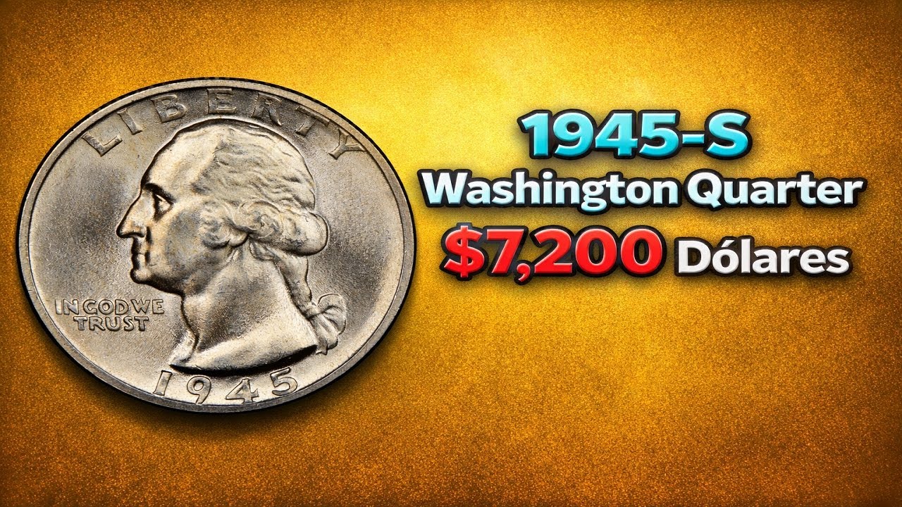 .(s) 1945-S Washington Quarter | $7,200 Dólares
