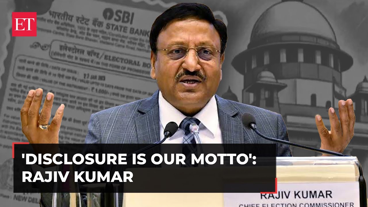 'Will disclose data on Electoral bond questions on time': Chief Election Commissioner Rajiv Kumar