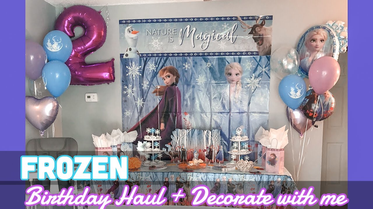 FROZEN BIRTHDAY SUPPLY HAUL + DECORATE WITH ME | Pieces of Jayde