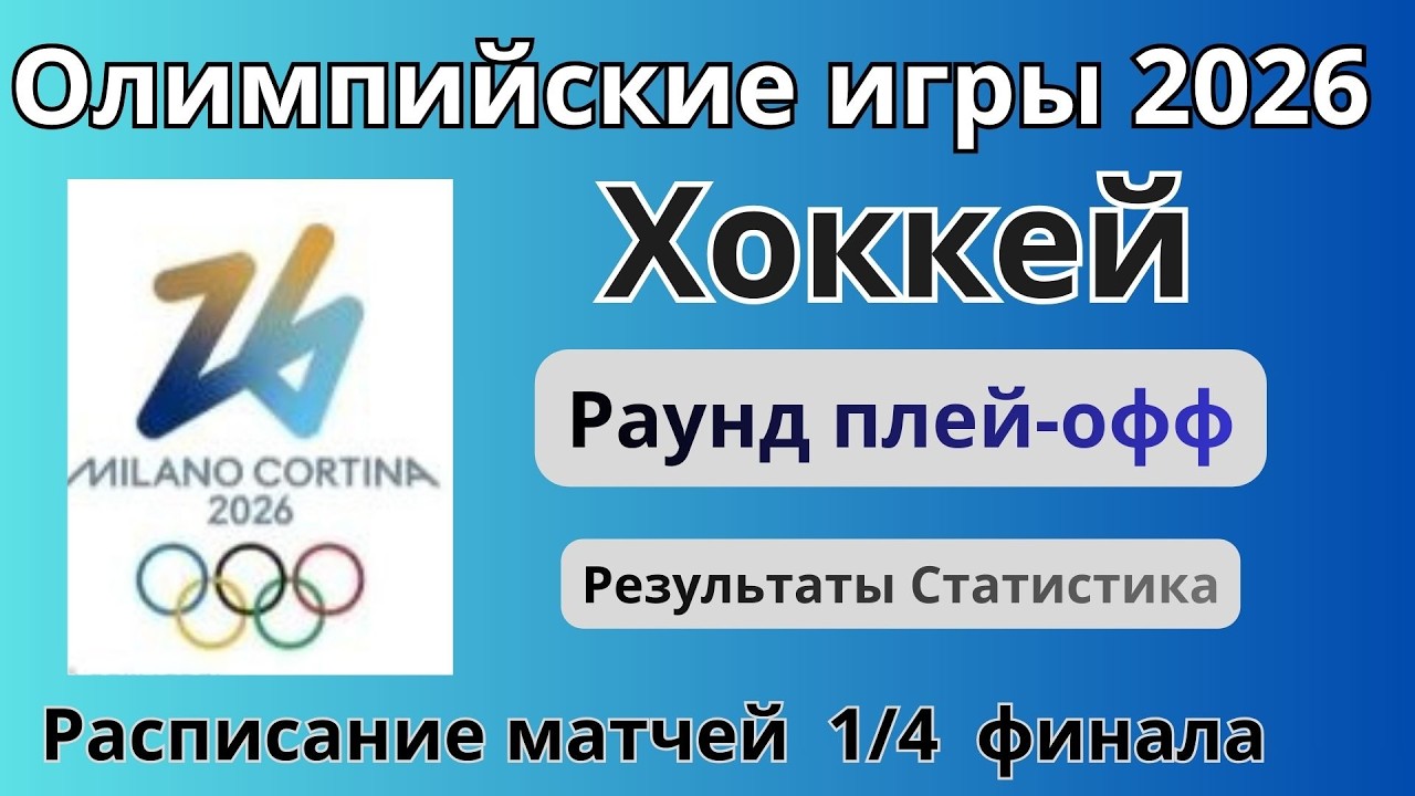 Олимпийские игры 2026. Хоккей. Результаты плей-офф раунда. Расписание 1/4.