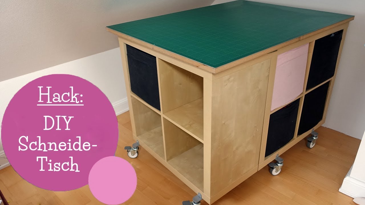 Schneidetisch Nähzimmer bauen | Ikea Hack | Kallax | Zuschneidetisch Basteltisch | DIY Anleitung