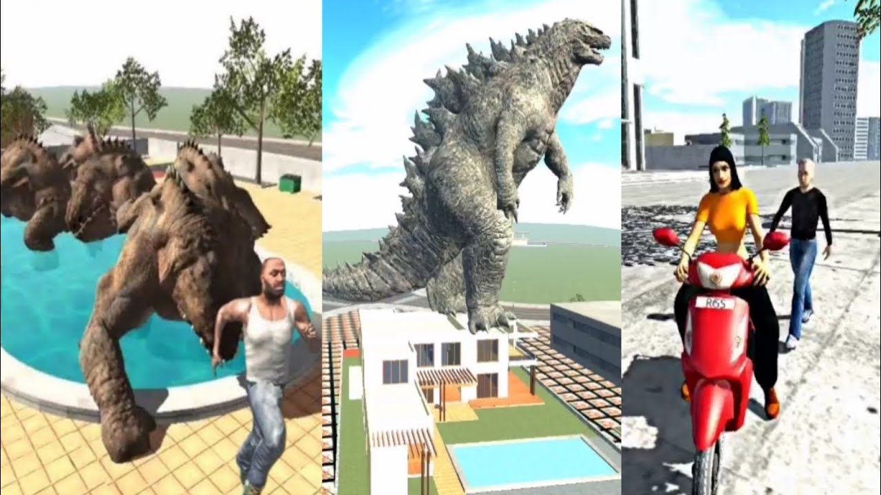 Godzilla Attacked Our City | 😂Funny Gameplay | Indian Bike Driving 3D | Indian Bike Game