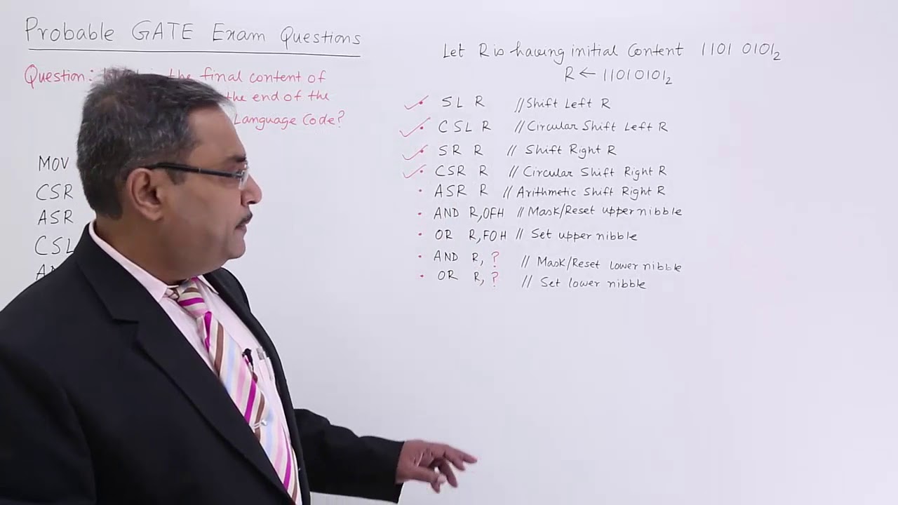 Arithmetic and Logic Operations GATE Exercise