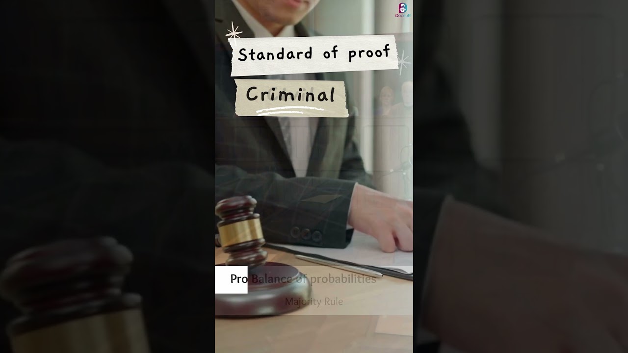 🎯 Standard of Proof: Civil vs Criminal Cases ⚖️