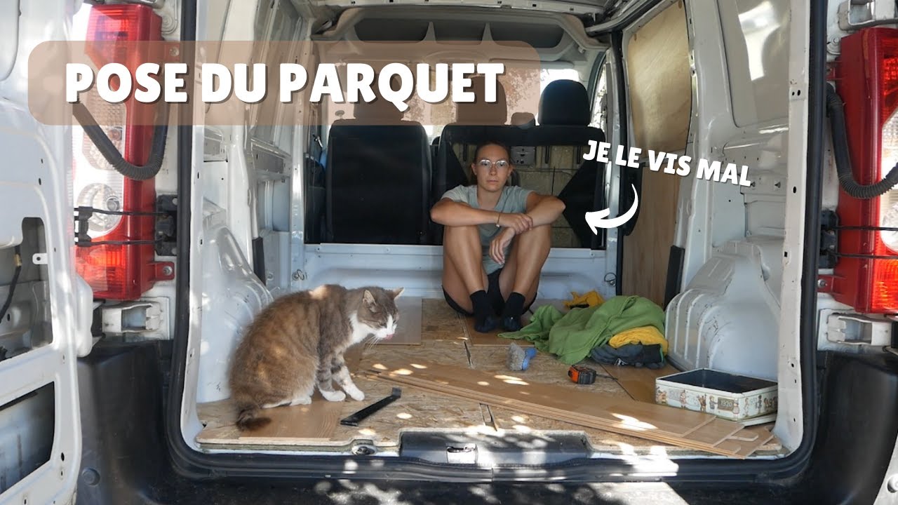 Épisode 4 : j'installe le parquet dans le van (c'est compliqué)