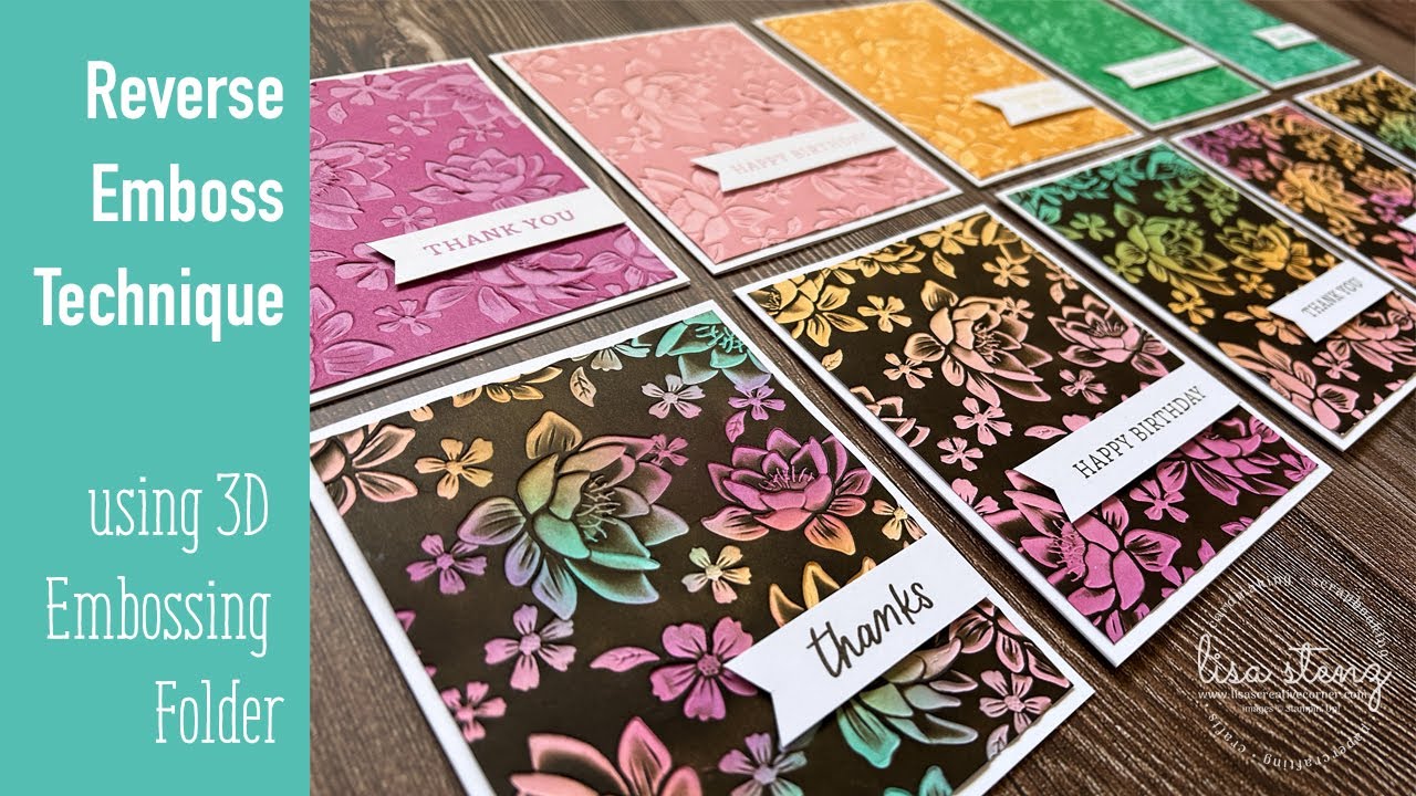 Reverse Emboss Technique Cards