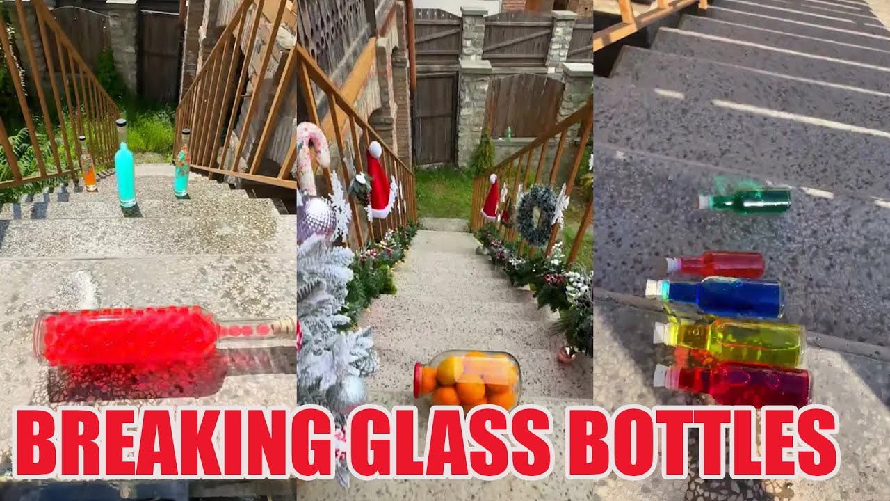 Breaking Glass Bottles & Balloon Drops 😱🔥 Crushing Crunchy & Soft Things! #asmr #satisfying