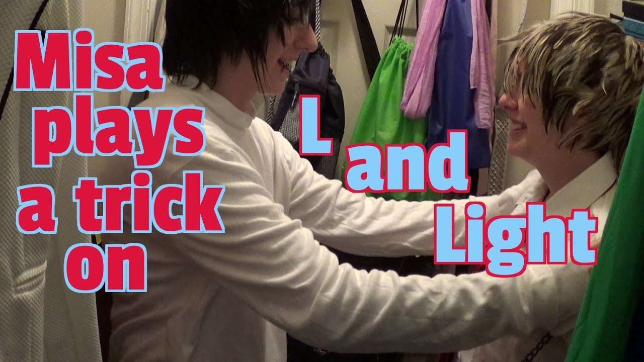 Misa plays a trick on L and Light (skit/dance)