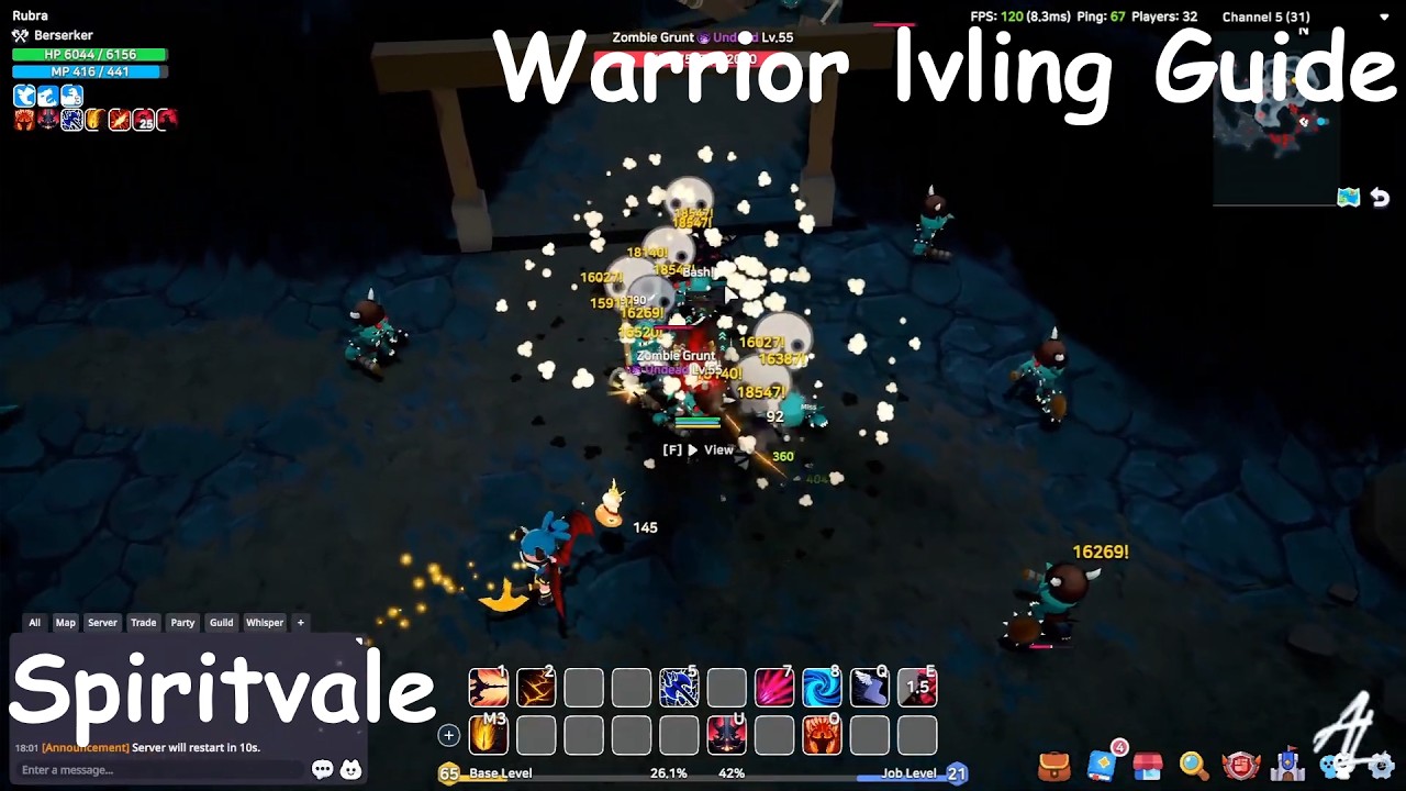 SpiritVale Early Access - Warrior lvling guide - Bash all your problems away