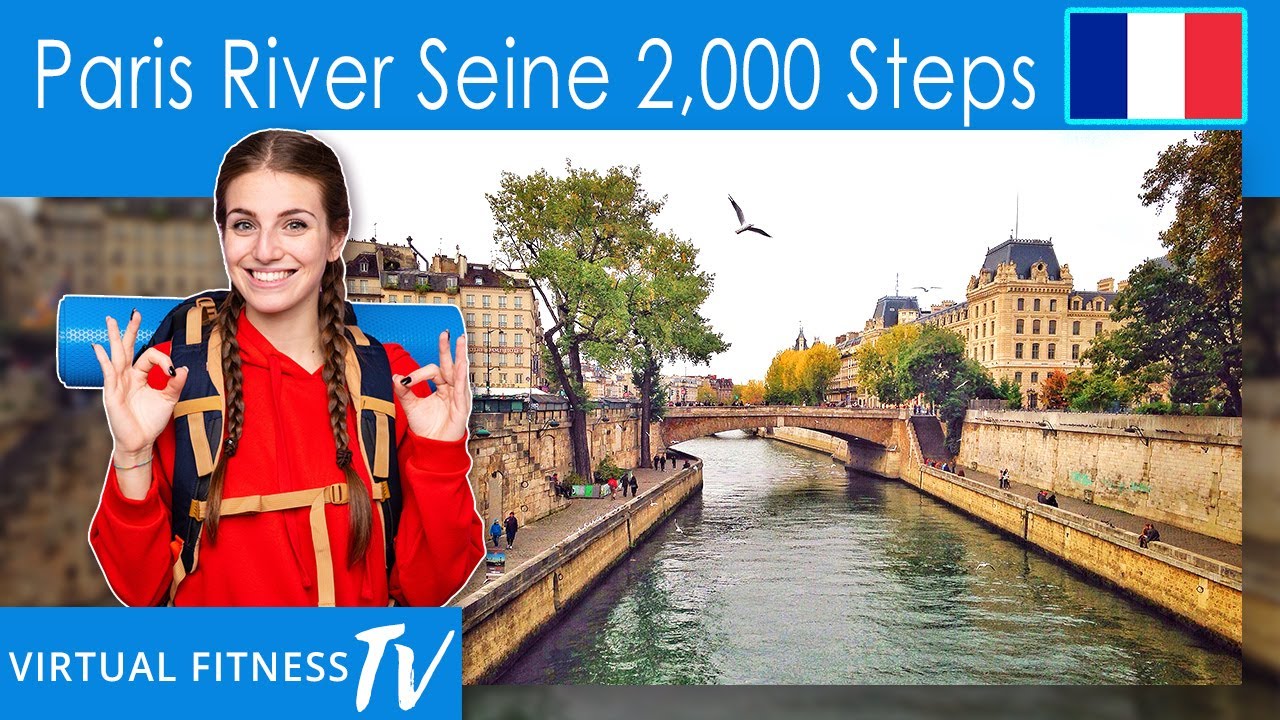 2000 Steps In 20 Minutes - Walking Workout - Virtual Walking Tour in Paris by the River Seine