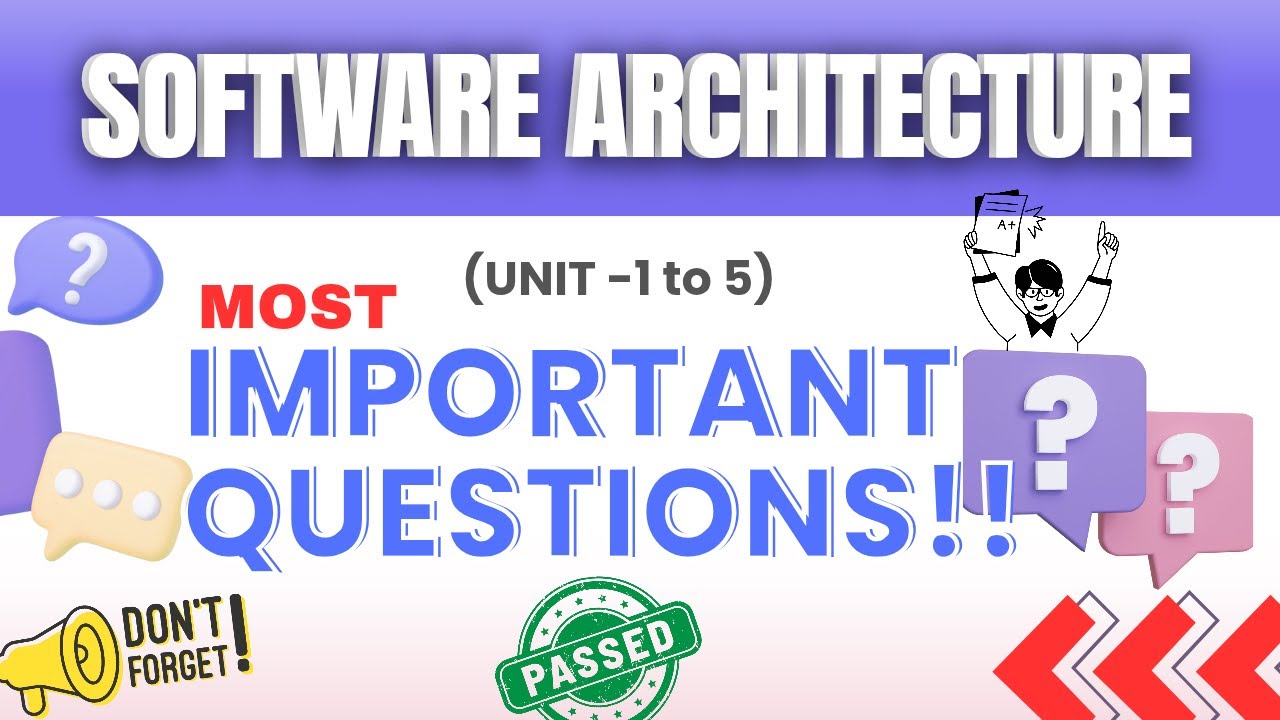 Software Architecture Important questions Explained | RGPV