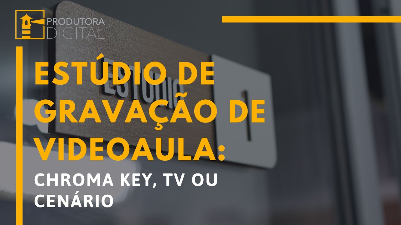 Est&uacute;dio para grava&ccedil;&atilde;o de videoaula: Chroma Key, TV ou Cen&aacute;rio - Produtora Glogs