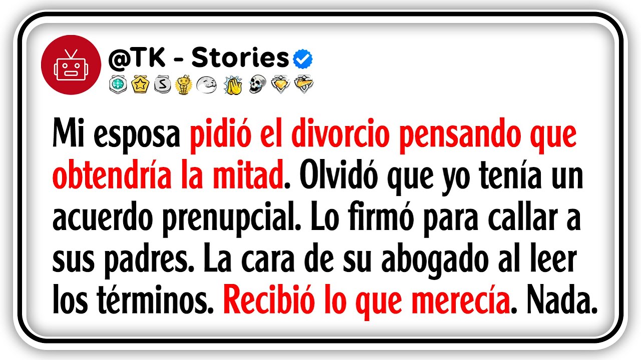 Mi esposa pidió el divorcio pensando que obtendría la mitad. Olvidó que yo tenía un acuerdo...