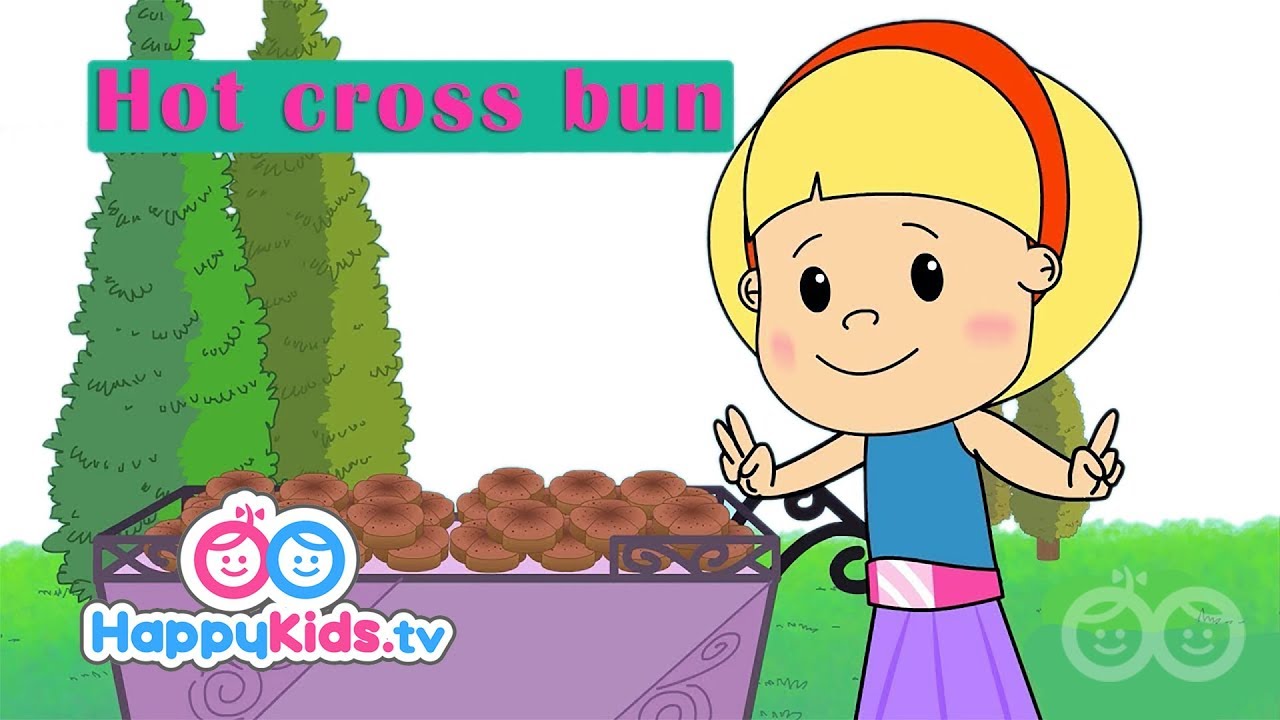 Hot Cross Buns | Nursery Rhymes For Kids, Children | Baby Songs | Happy Kids | Pattie and Pixie Show