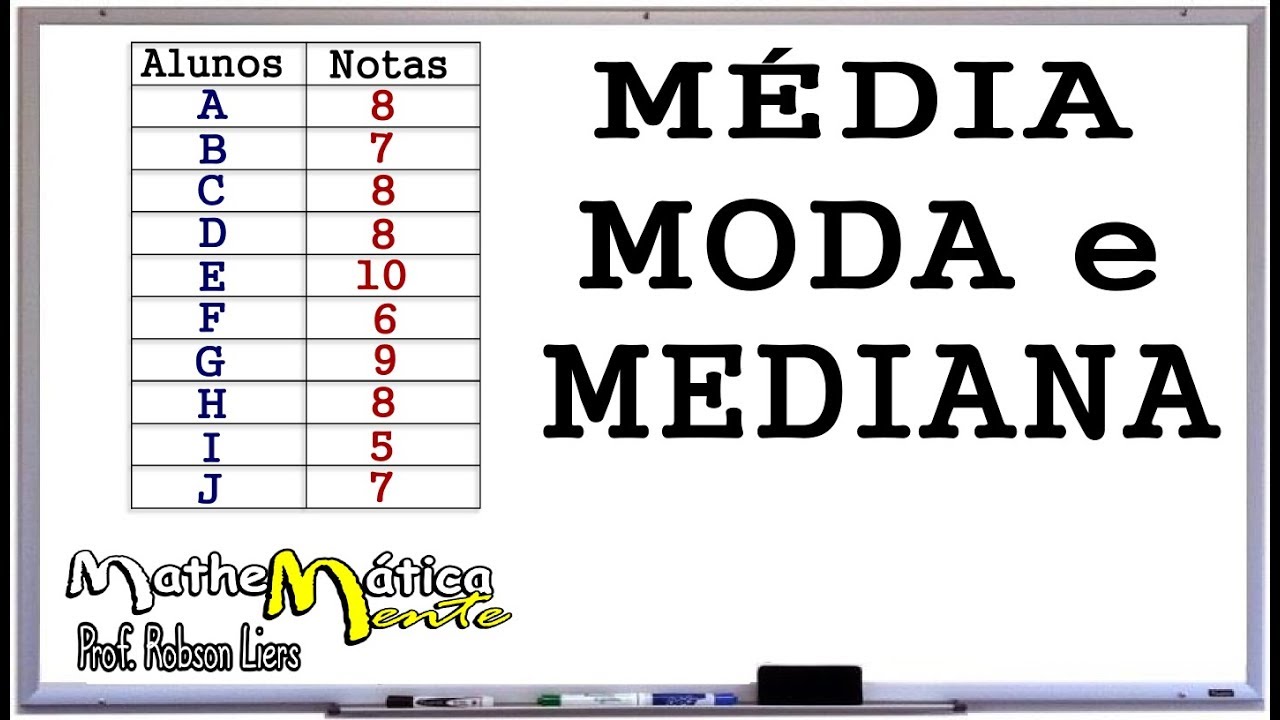 MÉDIA, MODA E MEDIANA - Prof Robson Liers - Mathematicamente
