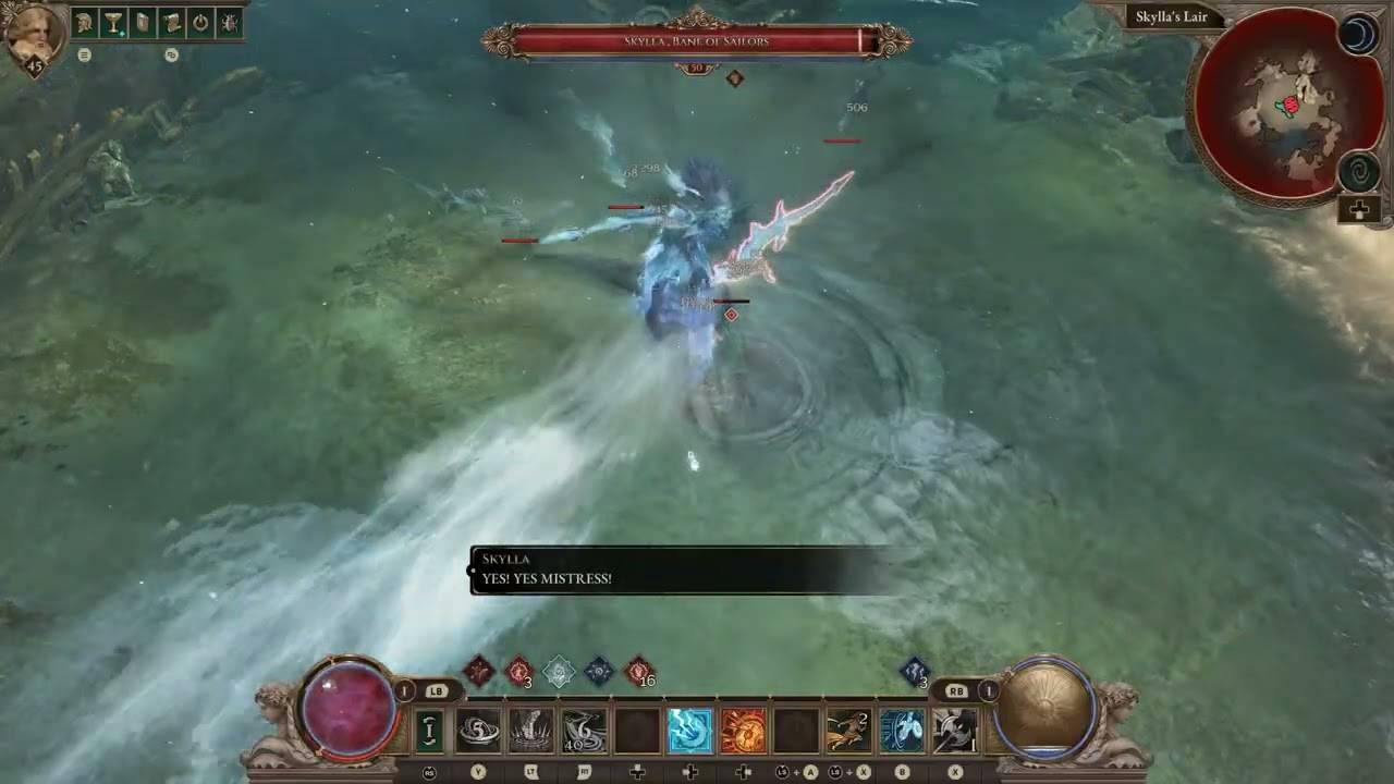 Titan Quest II - Skylla - Lvl 50 - Boss Fight - Tempest Tank Build